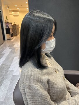 リオリス ヘア サロン(Rioris hair salon) 透明感ダークアッシュ(短期の黒染め代用にもおススメ☆)