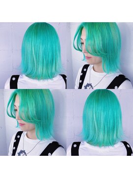 キジ(KIJI) 外国人風カラー×ミントグリーン