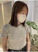 【松本咲花】外ハネ切りっぱなしボブ/秋カラーマロンベージュ