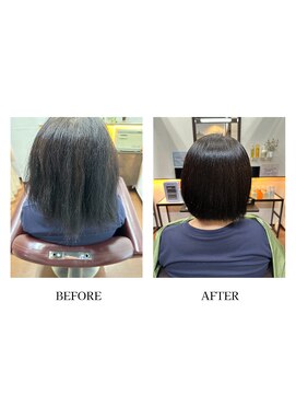 ヘアーメイク クーラ 行橋店(Hair make CURA) 透明感♪【髪質改善】内巻き艶感ショートボブ小顔レイヤーカット