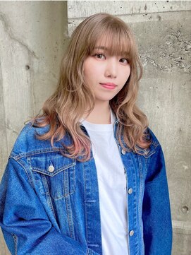 ガルボ ヘアー(garbo hair) ミルクティーベージュ ブリーチ 狐カラー エンドカラー