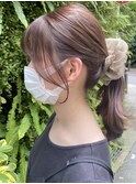 【tama】結んで可愛いお顔周りカット×ピンクブラウン