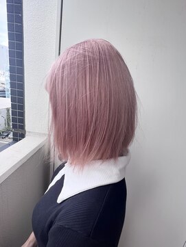 アレンヘアー 函館店(ALLEN hair) 【*10代に人気*】柔らかな色味のペールピンクカラー*