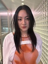 小顔ネビージュ/ボブルフ/黒髪/ワンレン/表参道