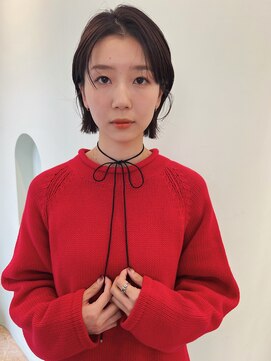 ユー セント(yew scent) センター分け×レイヤーボブ