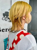 ベロニカ ヘアー(Beronica HAIR)&nbsp;イエローカラー☆裾カラー☆ウルフカット☆   20代10代人気◎