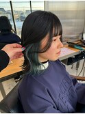 インナーカラーダークグリーン[倉敷][岡山][岡山美容室]