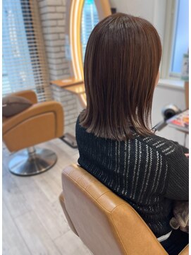 アドラーブル けやき通り店(adorable) 切りっぱなしボブベージュ透明感カラー20代30代40代