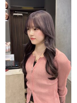 ジルバイジゼル(JILL by GiseL) ロング　顔まわり　ラベンダー　ケアブリーチ