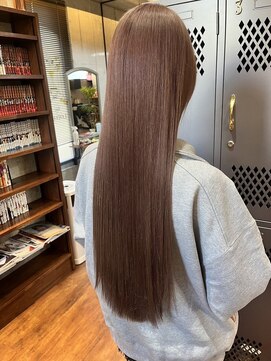 ロダット 横浜(LODAT by little) スーパーロングピンクベージュブリーチカラー【LODAT横浜】