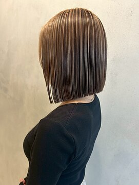 リアン(Lien) 透明感ショコラグレージュ/ハイライト/ボブ