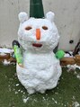 縮毛矯正・髪質改善カラー専門店 AMI a BELL Haru-Ru【4月14日OPEN(予定)】 子供と作った雪だるま