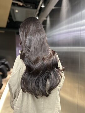 ペレ 原宿(PELE) ダークパープルナチュラルショート夏のヘアアレンジ原宿