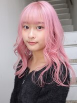 プネル 渋谷(PUNEL)&nbsp;渋谷/ペールピンク/アイドル前髪レイヤーミディアムケアブリーチ