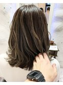 透明感アップのハイライトカラー