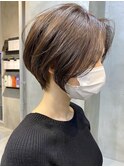 丸みショートボブ 大人美人ショート 絶壁解消 イルミナカラー