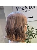 ハイトーンボブ×波打ちウェーブ