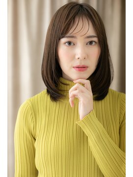 カバーヘア イヴ 戸頭店(COVER HAIR EVE) ニュアンスカラー大人かわいい前下がりカールZ戸頭30代40代50代