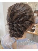 【天女目】結婚式のお呼ばれ*シニヨンヘアセット
