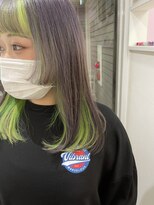 【Ｍｅｒｃｉ】ホワイトグレージュホワイト×インナーグリーン