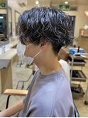 【店長松永】縦落ちツイストスパイラルセンターパートパーマ 