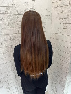 アジールヘア 所沢プロペ通り店(agir hair) 髪質改善ロングヘアストレートブラウン所沢