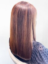 美容室フルール&nbsp;20代30代40代大人可愛いハイライトアッシュベージュストレート