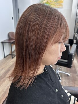 ハーツ(Heart's) 大人女性の為の白髪ぼかし×ピンクベージュ