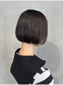 切りっぱなし/地毛風カラー/ミニボブ