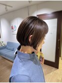 KENTA　大人丸みボブ×極細ハイライト　オフィススタイルにもOK