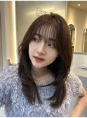 髪質改善*顔回り似合わせカットセミロング*美髪【Zina三田】