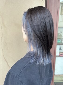 ココカラヘアー ニコ(cococara hair nico) フェイスフレーミング/ブルーシルバー/デザイン/ブリーチ