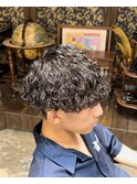 波巻きパーマ