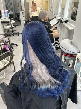 シェイロ(Cielro) 【ネイビー×インナーホワイト裾ブルー】SAKI