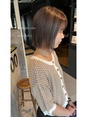 切りっぱなしボブ×ハイライトグレイ☆