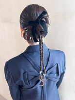 ロング顔周りレイヤー韓国ヘア美髪おくれ毛_ba547613