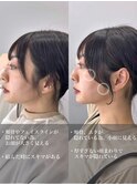顔まわりカットセミロング前髪