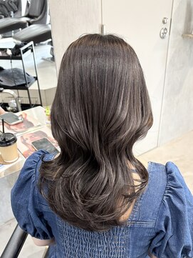 ラック(LUCK) ブラウン/船橋/くすみベージュ/細めハイライト