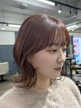 ルアン 上通り(ruen) 結べる長めボブ×ピンクベージュ♪