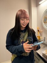 チャプター 問屋町(chapter)&nbsp;アンブレラカラーピンクベージュ髪質改善ミルクティーブラウン