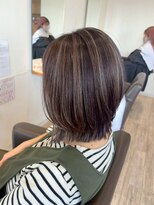 ヘアショップ エヌアンドエー 久喜菖蒲店(hair shop N&A)&nbsp;ナチュラルブラウンまとまりボブ×艶ストレート