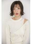 小顔ひし形 レイヤーカット 透明感カラー
