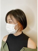 ロッカ ヘアーイノベーション(rocca hair innovation)&nbsp;ちょい見せオレンジイヤリングカラー ［稲毛/髪質改善］