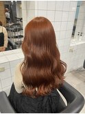 ブリーチなしオレンジブラウン
