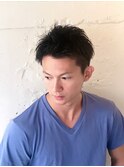 刈り上げアップバング　ベリーショート