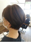 美しい後頭部のショートヘア☆イルミナカラーの透明感☆