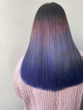 ホワイトルーム(White Room) pink × blue ワンレングス