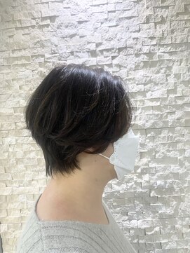 エイム 下北沢(aim) 透明感　うるつや髪美肌カラー　ボブスタイル