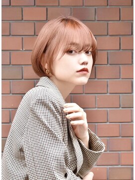 ウィローズ(WILLOW'S) オレンジベージュ_大人ボブ_前下がりボブ_ショートボブ