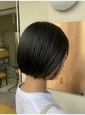 顎ラインボブ/アッシュブラック/ヘルシースタイル#刈り上げボブ